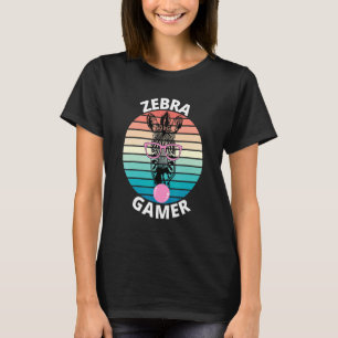 T-shirt Graphique Zebra Gamer Pour Gamer Kids