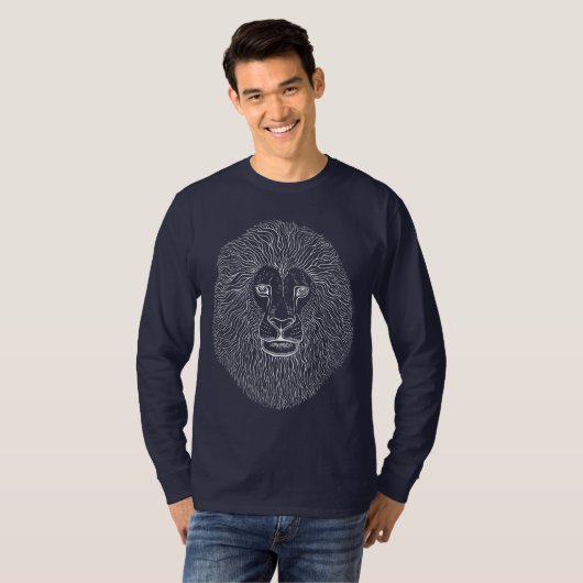 T-shirt Graphiques de tête de lion (Devant entier)