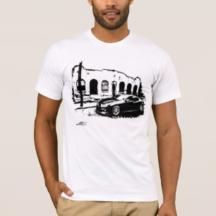 T-shirt Graphiques noirs et blancs de coupé de genèse