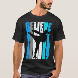 T-shirt Graphiques rétro de karaté pour filles motivantes