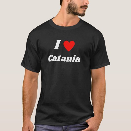 T-shirt Graphisme amusant - J'adore Catane (Devant)
