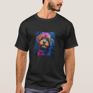 T-shirt Graphisme aquarelle coloré Caniche