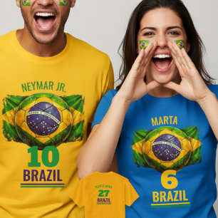 T-shirt Graphisme Artistique du Drapeau National de Footba