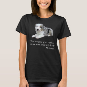 T-shirt Graphisme Aussie amusant - Blue Merle Australian S