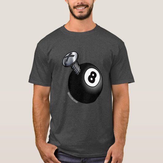 T-shirt Graphisme Boule 8 Fou (Devant)