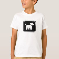 Graphisme Caniche (Blanc sur Noir)
