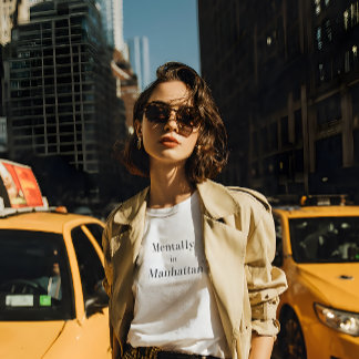 T-shirt Graphisme chic de Manhattan à l'esthétique new-yor