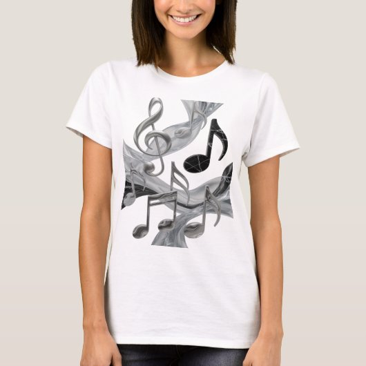 T-shirt Graphisme Chic Silver MUSIC IN MOTION (Devant)