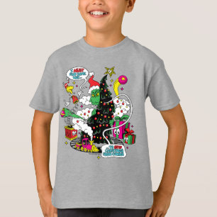 T-shirt Graphisme coloré de Noël de Grinch