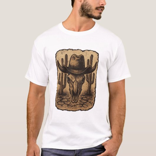 T-shirt Graphisme Cowboy (Devant)