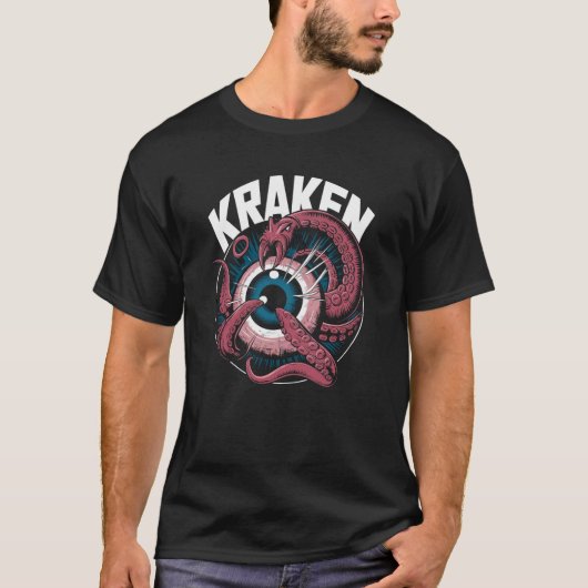 T-shirt Graphisme d'attaque de l'œil du Kraken (Devant)