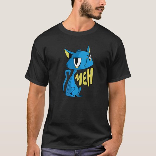 T-shirt Graphisme de chat meh pour chat (Devant)