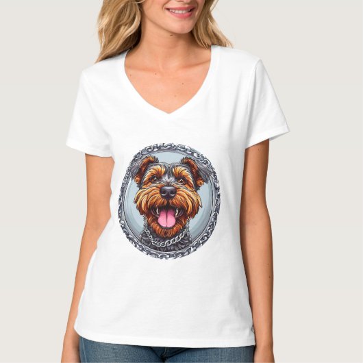 T-shirt Graphisme de chiot adorable pour tenue décontracté (Devant)