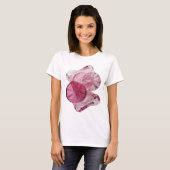 T-shirt Graphisme de conception abstraite argentée saisiss (Devant entier)