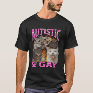 T-shirt Graphisme de contrefaçon de mème de chat drôle aut