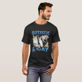 T-shirt Graphisme de contrefaçon de mème de chat drôle aut (Devant entier)