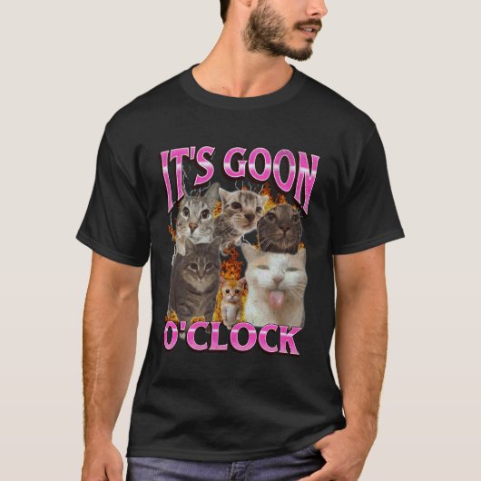 T-shirt Graphisme de contrefaçon de mème de chat drôle de  (Devant)