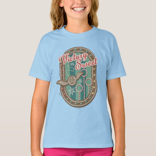 T-shirt Graphisme de cookie de vacances victorieux QUIDDIT (Devant)