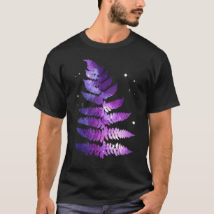 T-shirt Graphisme de feuille de fougère de la galaxie de l