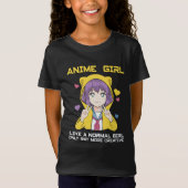 T-Shirt Graphisme de fille d'Anime (Devant)
