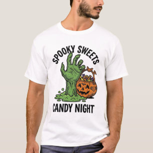 T-shirt Graphisme de friandise effrayante de monstre de bo