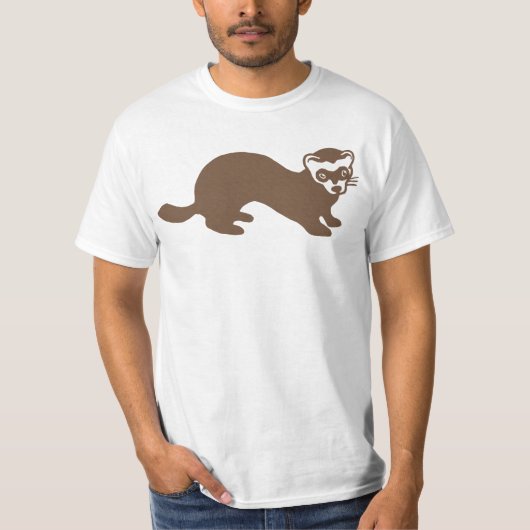 T-shirt Graphisme de furet mignon (Devant)