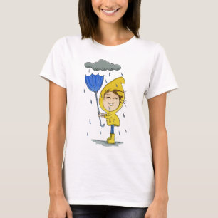 T-shirt Graphisme de la journée de la fille mignonne Rainy