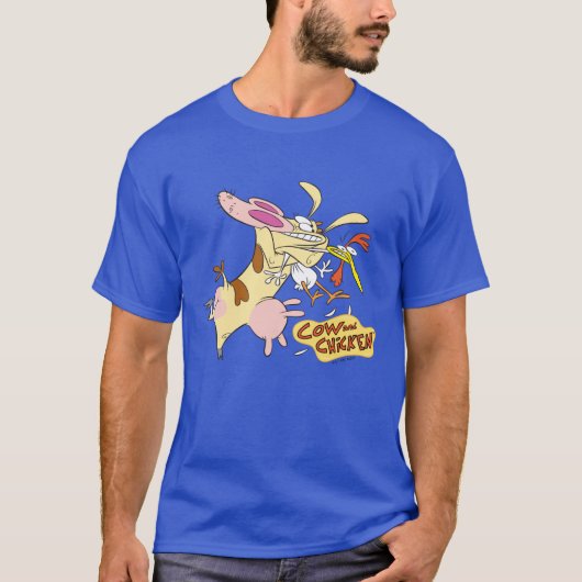 T-shirt Graphisme de la vache et du poulet (Devant)
