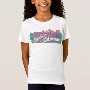 T-Shirt Graphisme de la ville de montagne de Denver Colora
