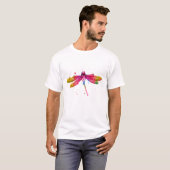 T-shirt Graphisme de libellule à l'aquarelle Indépendant (Devant entier)