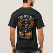 T-shirt Graphisme de liberté pour motards 🦅 🏍️ (Dos)