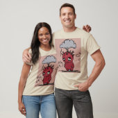 T-shirt Graphisme de monstre expressionniste abstrait rétr (Unisexe)