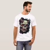 T-shirt Graphisme de monstre Oni cornu Edgy (Devant entier)