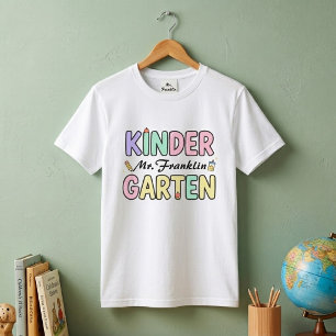 T-shirt Graphisme de nom d'enseignant de maternelle aux co