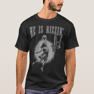 T-shirt Graphisme de Pâques chrétien Rizzin Jésus jouant a