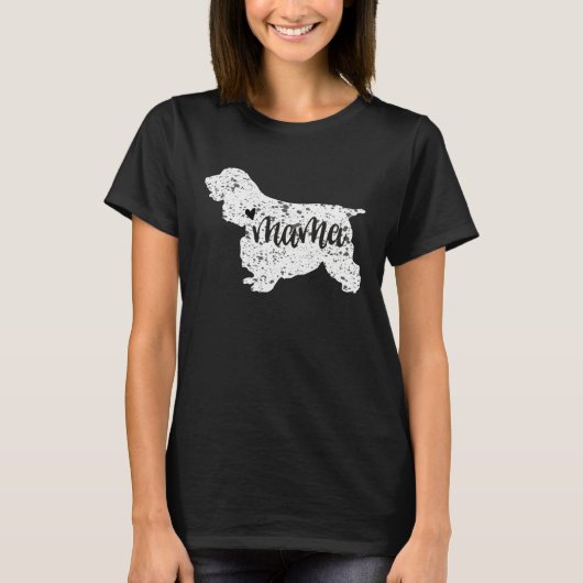 T-shirt Graphisme de patte de Cocker Spaniel pour maman (Devant)