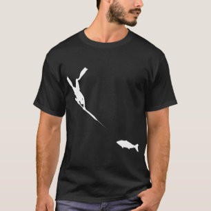 T-shirt Graphisme de pêche à l'harpon FreeDiver chasse de