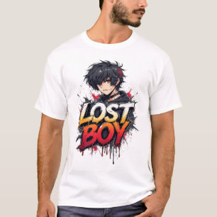 T-shirt Graphisme de personnage d'anime Garçon Perdu - S E