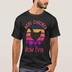 T-shirt Graphisme de poulet rétro pour maman Meilleure mam