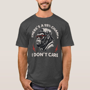 T-shirt Graphisme de singe sarcastique avec chapeau à l'en