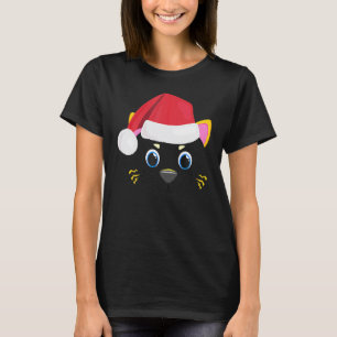 T-shirt Graphisme de visage de chat mignon Costume de visa
