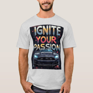 T-shirt Graphisme de voiture de luxe et éclaboussure de co
