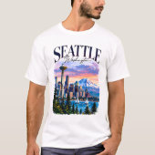 T-shirt Graphisme de voyage pour la Space Needle de Seattl (Devant)