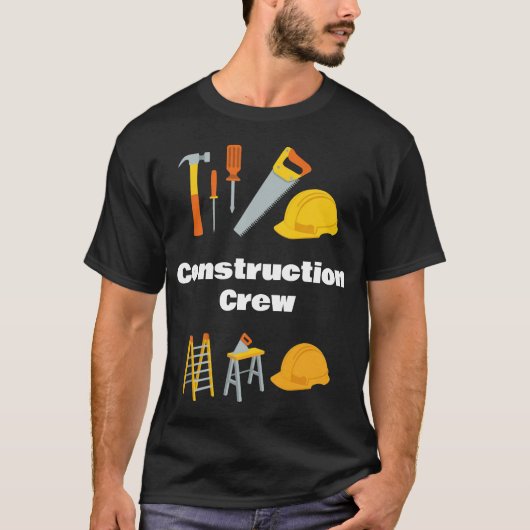 T-shirt Graphisme des outils de l'équipe de construction (Devant)