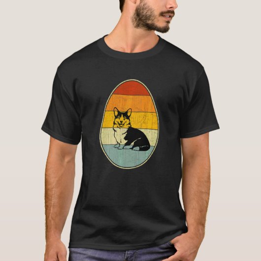 T-shirt Graphisme d'oeuf de Pâques de style rétro Jour de (Devant)