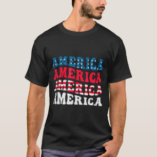 T-shirt graphisme drapeau américain drôle 4 juillet