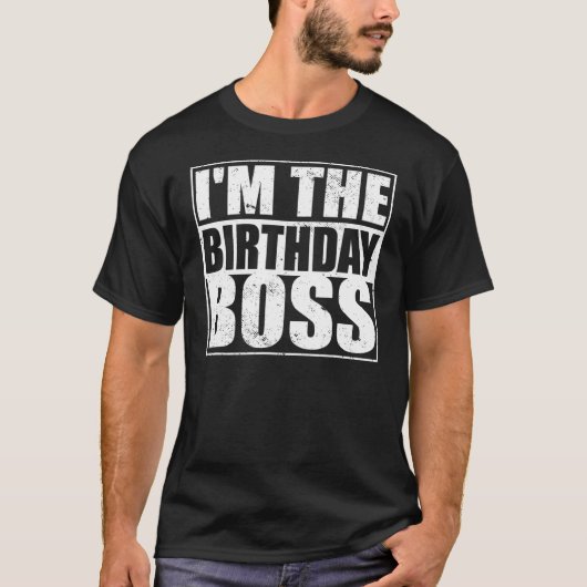 T-shirt Graphisme du patron de l'anniversaire (Devant)
