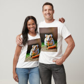 T-shirt Graphisme d'un adorable hamster mangeant une carot (Unisexe)