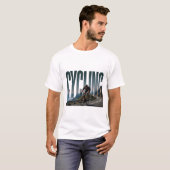 T-shirt Graphisme éditorial de cyclisme d'endurance (Devant entier)