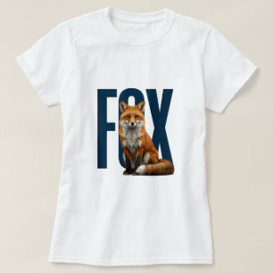 T-shirt Graphisme éditorial de faune de luxe Renard